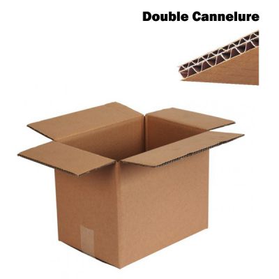 Caisse en carton ondulé double cannelure 50x40x40 cm, Vente de carton