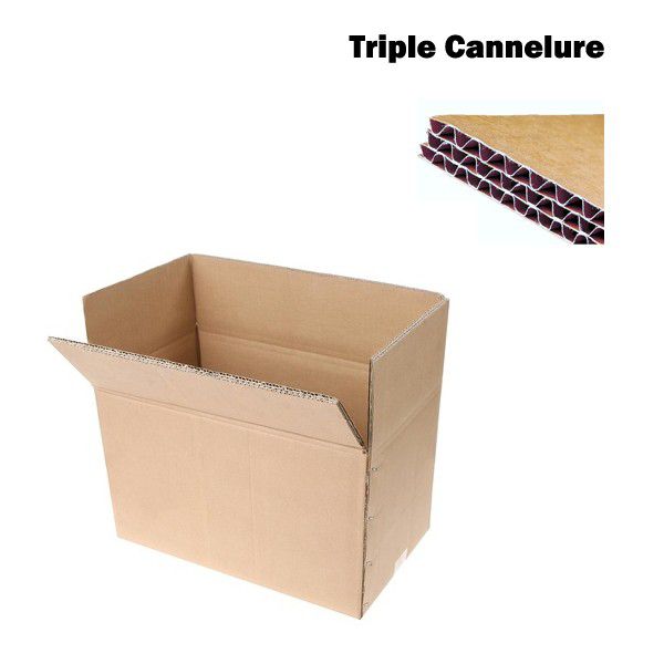 Boîtes en carton double cannelure (L: jusqu'à 250 mm)