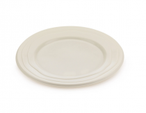 Assiette réutilisable noir ou ivroire plastique