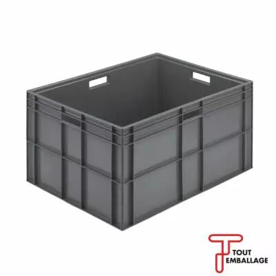 Bac plastique gerbable poign�es ouvertes norme Europe