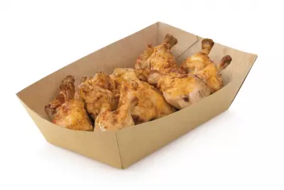 Barquette snacking kraft brun