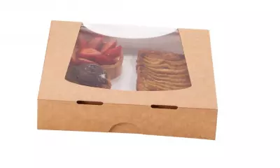 Bo�te carton kraft fen�tre ingraissable
