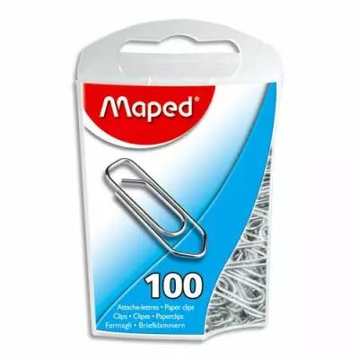 Bo�te de 100 trombonnes acier galvanis� 25 mm