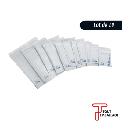 Enveloppe bulles blanche - Lot de 10 unit�s