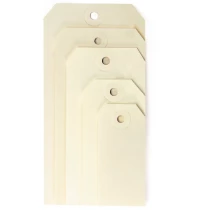 &Eacute;tiquette am&eacute;ricaine beige avec attache