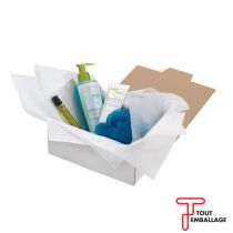 Papier mousseline blanc en format