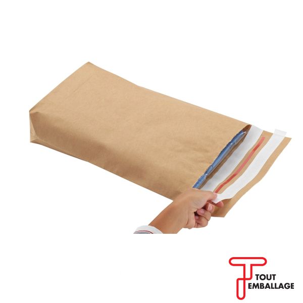 Pochette Papier kraft aller-retour 3 soufflets Brun 120 g/m² 450 mm x 570  mm x 95 mm