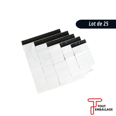 Pochette plastique opaque - Lot de 25 unit�s