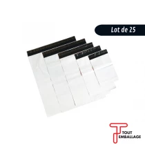 Pochette plastique opaque - Lot de 25 unit&eacute;s