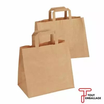 Sac kraft poign�es plates �conomique