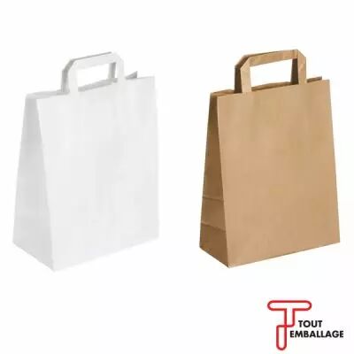 Sac kraft poign�es plates