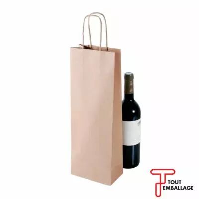 Sac papier kraft torsad� bouteille