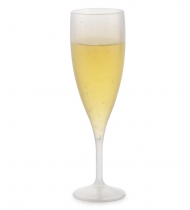 Verre à pied et flûte réutilisable plastique